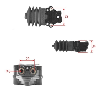 WG1642440051 Control Valve Cab Airbag Seat Height Position Valve Made of Rubber and Steel